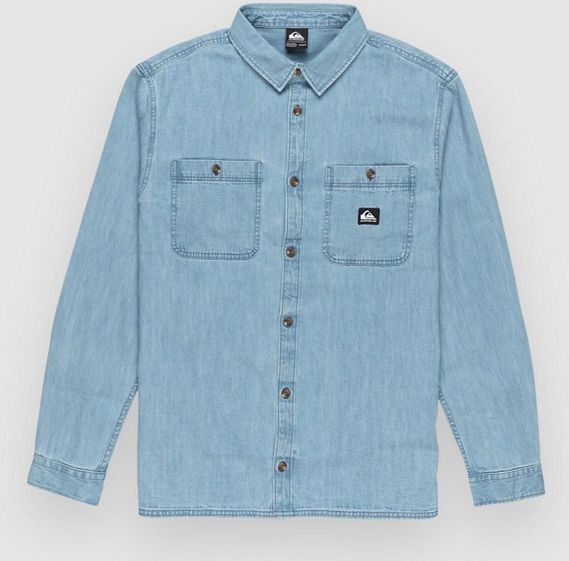 Quiksilver - Bozeman - Overhemd - Denim - Lange Mouwen