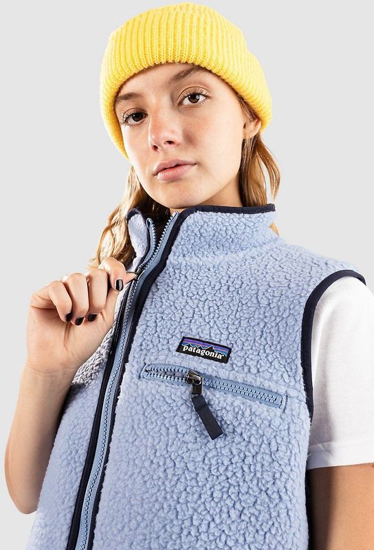 Patagonia - Womens Retro Pile Vest - Fleecebodywarmer - Blauw