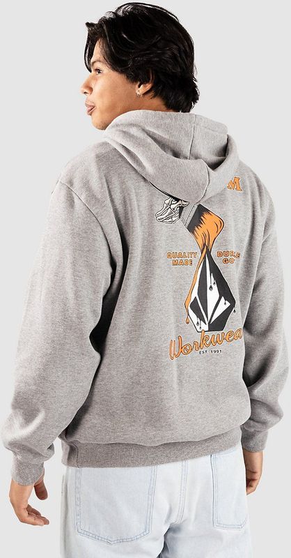 Volcom - Workwear Hoodie - Grijs - Fleece - Heren