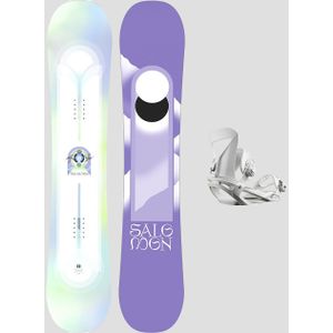Salomon Lotus+Spell White S 2024 Snowboard Set