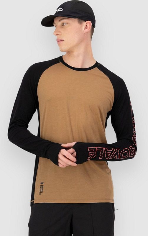 Mons Royale - Temple Tech L/S - Merino-ondergoed - Bruin