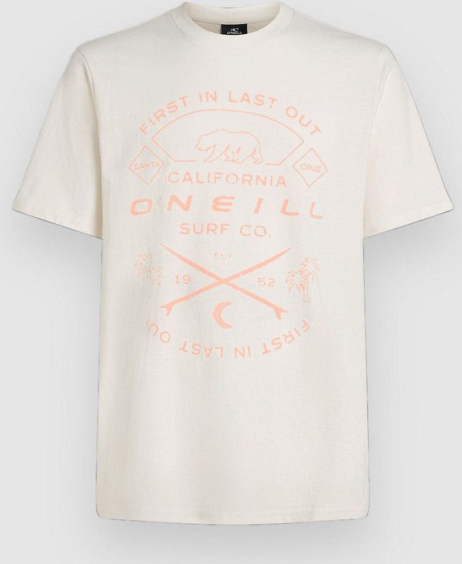 O'NEILL - Shirt - Pink / Wit - Jersey - Ronde Hals - Kwartmouw