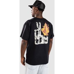 Volcom - FA Callum Rooney - T-shirt - Geel Lichtrood Zwart