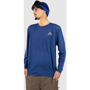 T-Shirt Patagonia Men L/S Cap Cool Merino Blend Graphic Shirt Driftways: Clement Blue-XS