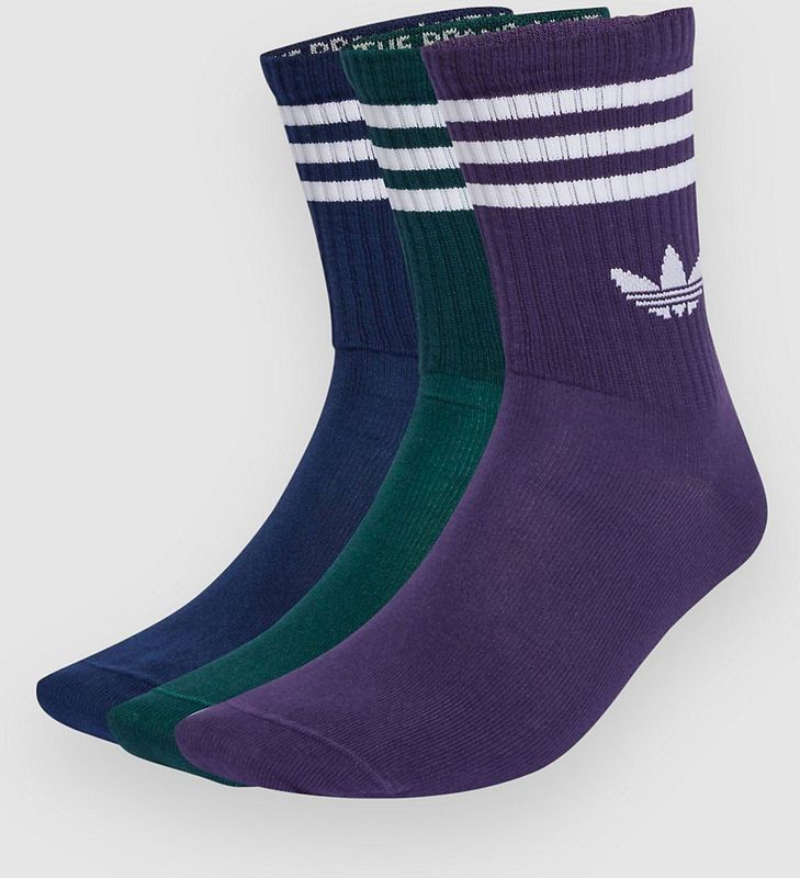 adidas Originals - 3S CREW - Sportsokken - Night Indigo/Aurora Ivy/Aurora Plum - 3-pack