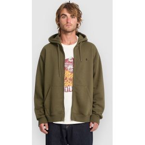 Volcom - Single Stone - Sweatvest - Olijfgroen - Gevoerde Capuchon