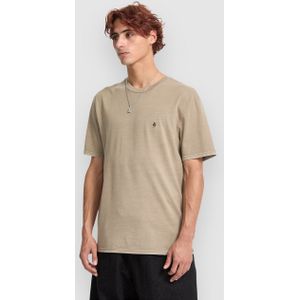 Volcom - SOLID STONE - Shirt - Donkerbeige - Kwartmouw