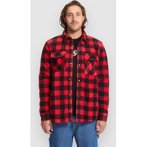 Volcom - Bowered Fleece LS Shirt - Rood - Blouses