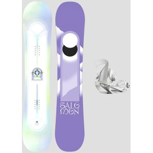 Salomon Lotus+Spell White M 2024 Snowboard Set