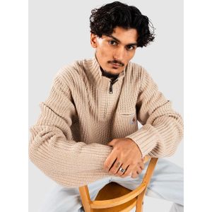 Carhartt Wip - Fleur De Sel Grey Detroit Half Zip - Trui - Beige