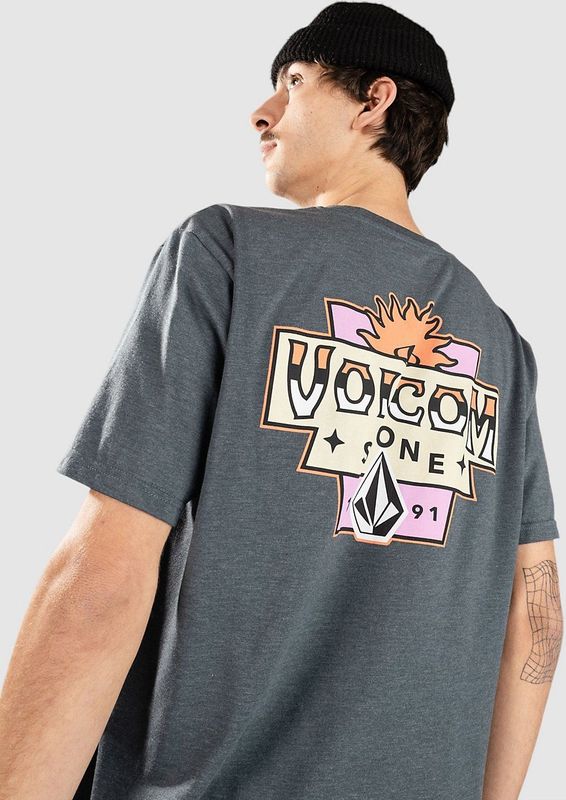 Volcom - Sure Thing HTH SST - T-shirt - Grijs - 50% Katoen, 50% Polyester