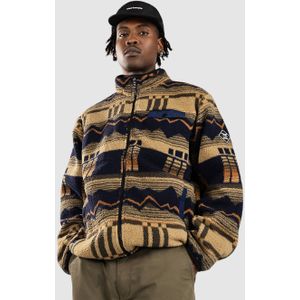 Iriedaily - Insaneia - Fleece Jas - Marine - Bruin - Kaki