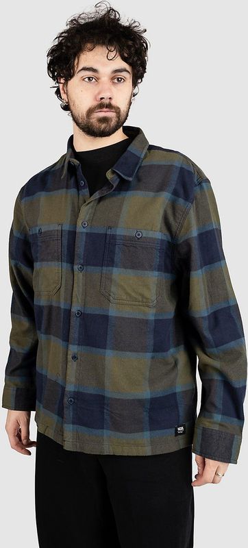 Vans - Larkspur Plaid Flannel - Blouse - Kaki