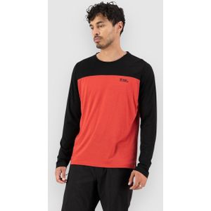 Mons Royale Diversion Merino Bike Jersey L/S Fietsshirt (Heren |rood/zwart)