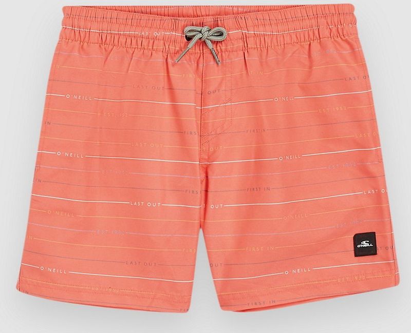O'Neill - Mix & Match Cali First - Zwembroek - Living Coral First Name Stripe - 50% Gerecycled Polyester