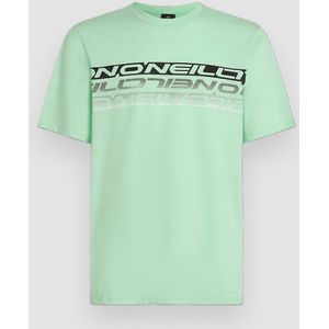 T-shirt - Stripe - Katoen - Geribbelde Kraag - Print op Waterbasis