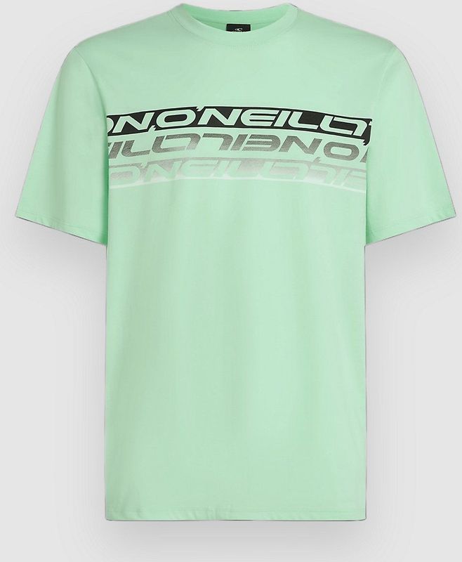 T-shirt - Stripe - Katoen - Geribbelde Kraag - Print op Waterbasis