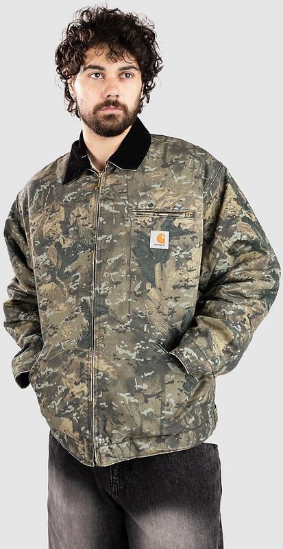 Carhartt Wip - La OG Detroit Jacket - Veelkleurig - Winter Camo Jas met Fluweel Kraag