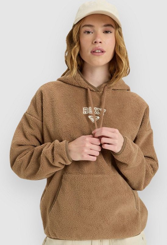 Roxy - Hoodie - Grijs - Polyester - Gevoerde Capuchon