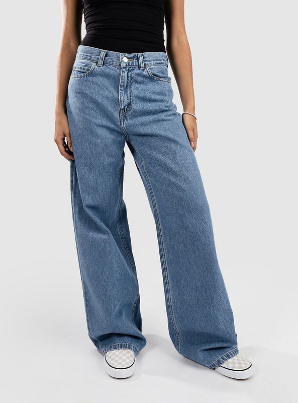 Carhartt WIP - Jane Pant W - Jeans - Blauw - 100% Katoen, Losse Pasvorm, Wijde Pijpen