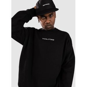Volcom - Sweatshirt - Zwart/Wit - Ronde Hals - Losse Pasvorm