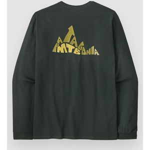 Patagonia L/S Berm Logo Responsibili-Tee Longsleeve (Heren |grijs/zwart)