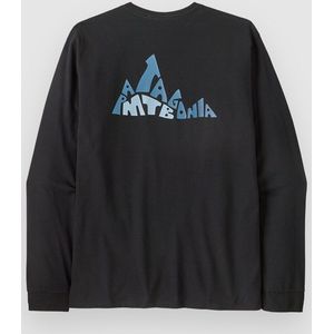 Patagonia - L/S Berm Logo Responsibili-Tee - T-Shirt - Zwart