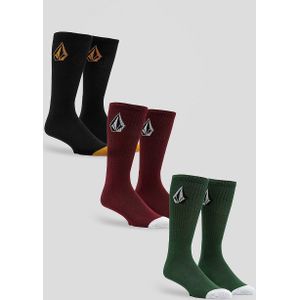 Volcom - Sokken - Bourgogne Zwart Wit - Katoen - Tekst Print