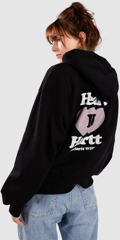 Carhartt Work In Progress - Sweatjack - Puur Katoen - Dames - Relaxed Fit - Capuchon met Tunnelkoord