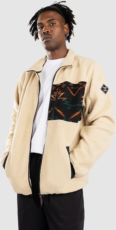 Iriedaily - Wonderer Track - Fleece Jas - Beige - Color-Blocking