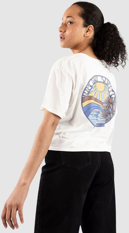 Sun & Sea - Crop T-shirt - Katoen - Steen Washed - Korte Pasvorm
