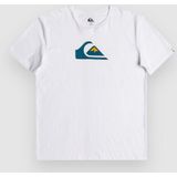 Quiksilver - Comp Logo - T-shirt - Wit - 100 Procent Katoen