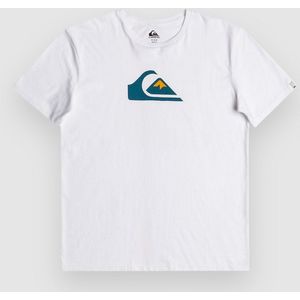 Quiksilver - Comp Logo - T-shirt - Wit - 100 Procent Katoen