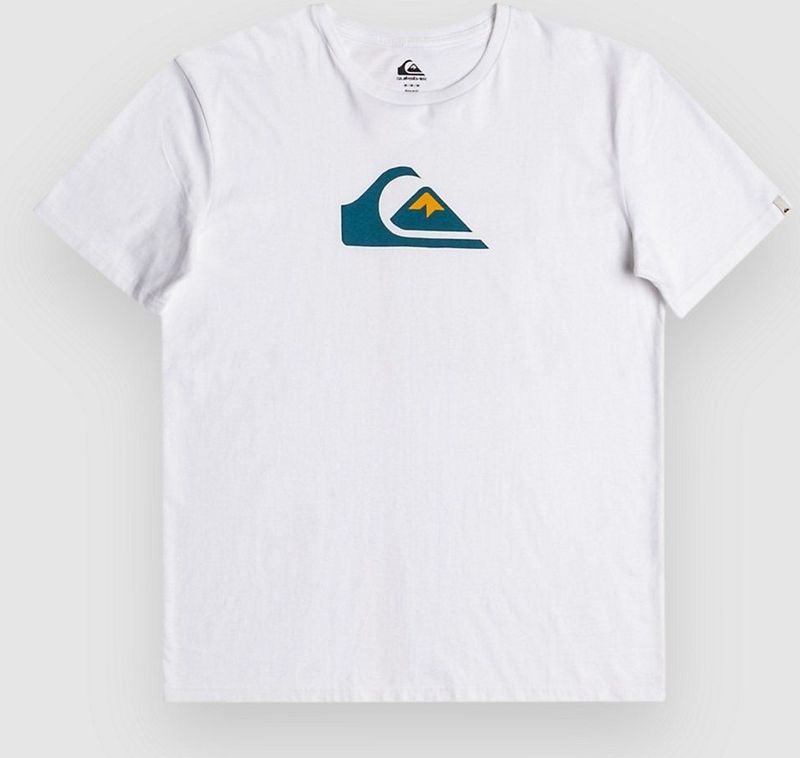 Quiksilver - Comp Logo - T-shirt - Wit - 100 Procent Katoen