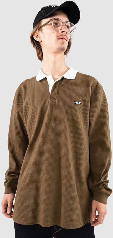 Volcom - Curbstone - Lange Mouw Poloshirt - Heren - 100% Katoen