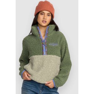 Billabong - Horizon Mock Neck Half Zip - Fleecetrui - Olijfgroen