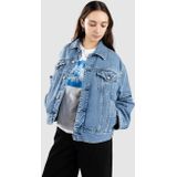 Tussenjas - Stamp - Denim - Effen - Normale Pasvorm