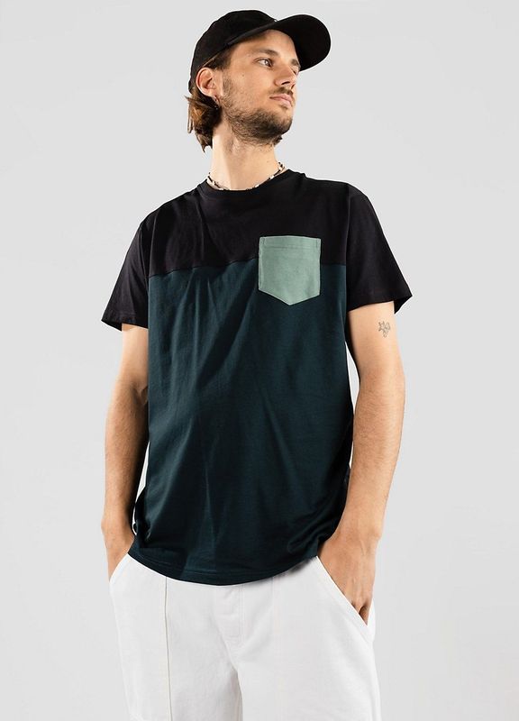 Iriedaily - Block Pocket - T-shirt - Contrastkleuren - Ronde Nek