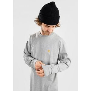Carhartt WIP - Chase Long Sleeve T-Shirt - Grijs - Heren - Katoen