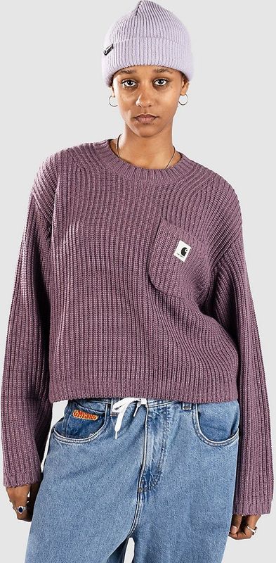 Carhartt Work In Progress - Korte Gebreide Pullover - Dames - Met Borstzak