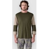 Patagonia - Merino 3/4 Sleeve - Fietsshirt - Olijfgroen