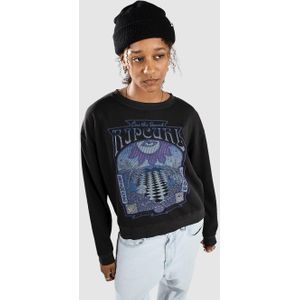 Slow Down - Relaxed Crew - Sweater - Katoen - Zwart
