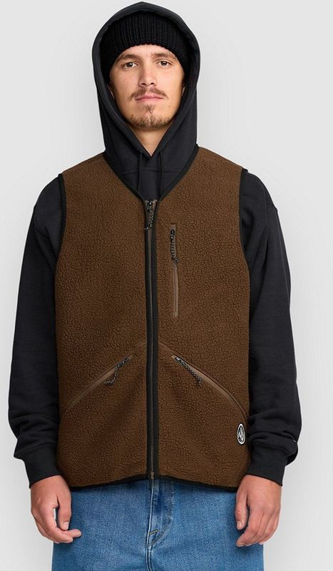 Volcom - Merken - Snowdrift Vest Brown voor Heren - Maat M - Bruin