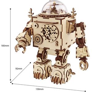 Robotime houten 3D puzzel - muziekdoos Orpheus