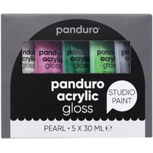 Panduro acrylverf set - 5x 30 ml - glans parelmoer
