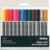Glas- en porseleinstiften set - 12 stuks