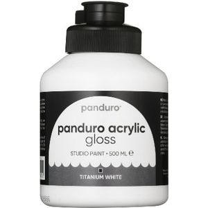 Panduro acrylverf glans - 500 ml - titaanwit