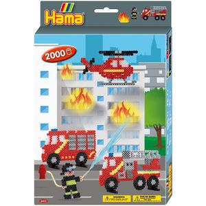 Hama Midi - strijkkralen set - 2000 stuks - brandweer