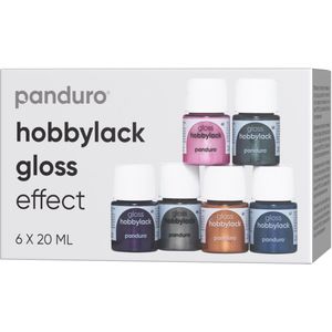 Hobbylak glans set - 6x 20 ml - metallic