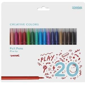 Creative Colors viltstiften - dun - 20 stuks